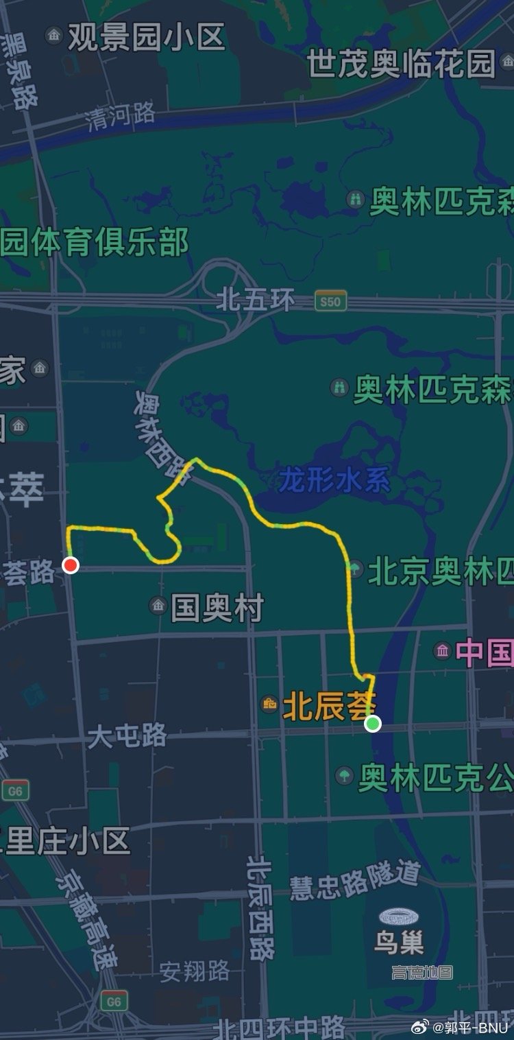 北京奥林匹克公园轨迹图，探索、体验与回忆