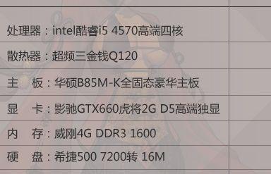 电脑主机配置参数介绍